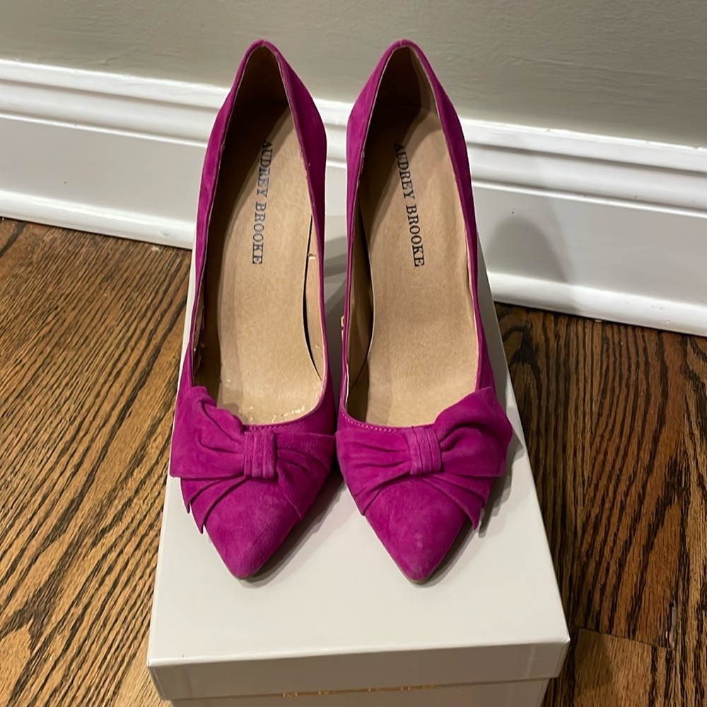 Audrey Brooke suede heels